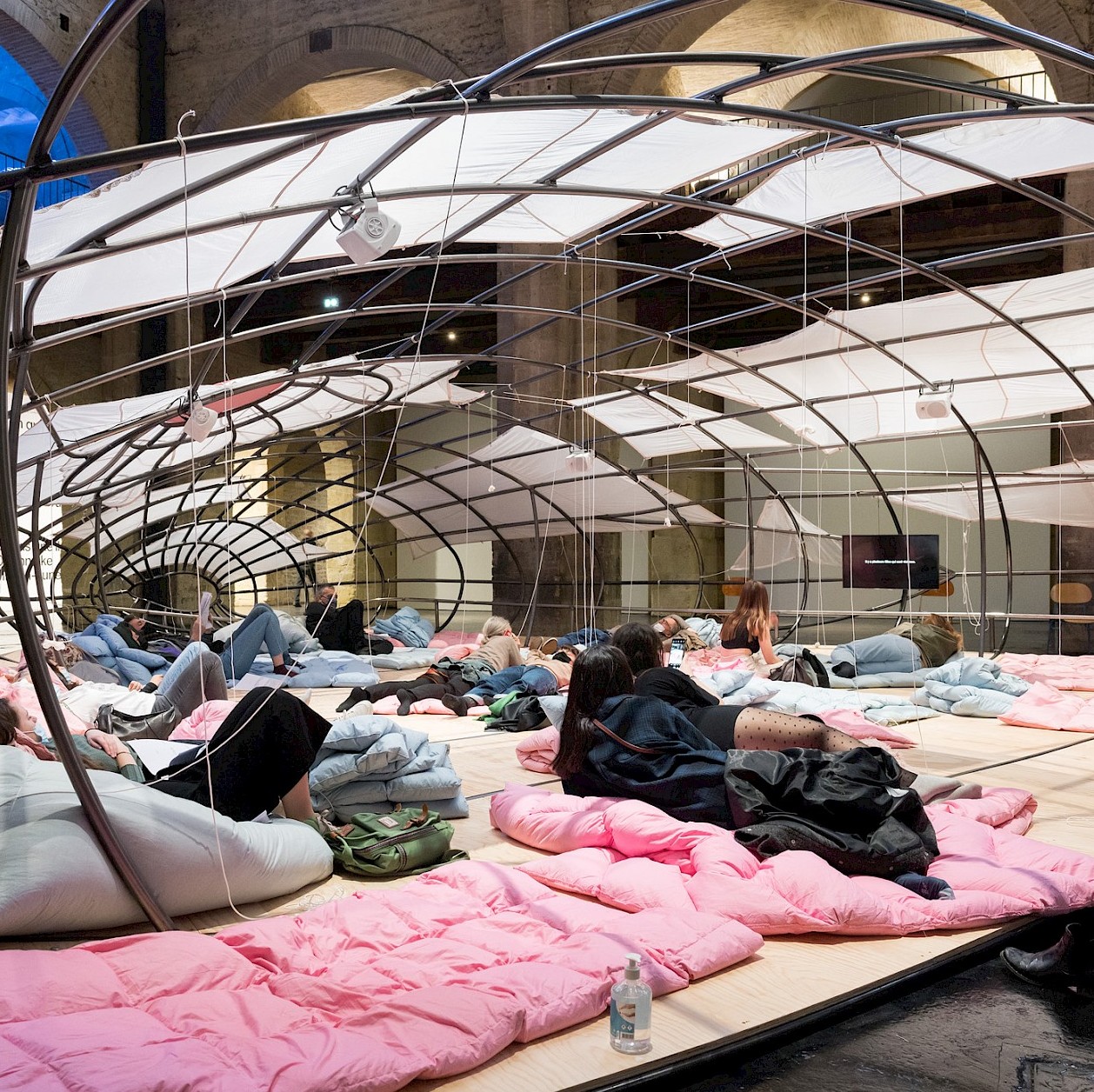 people on a bed